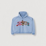 Jesus Multi Blue Zip Up